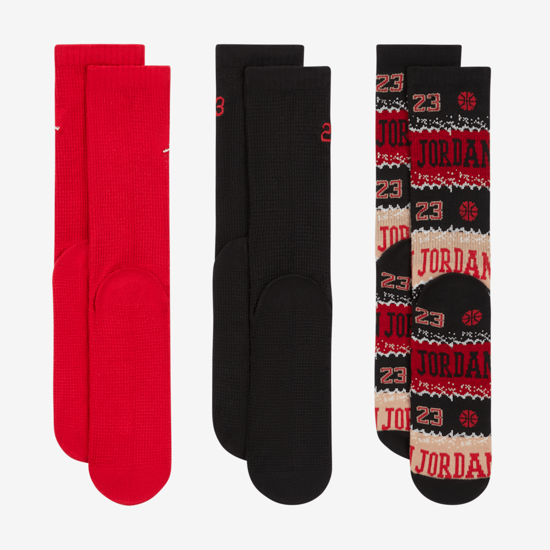 Jordan MJ Holiday Crew Socks (3 Pairs) - Image 3