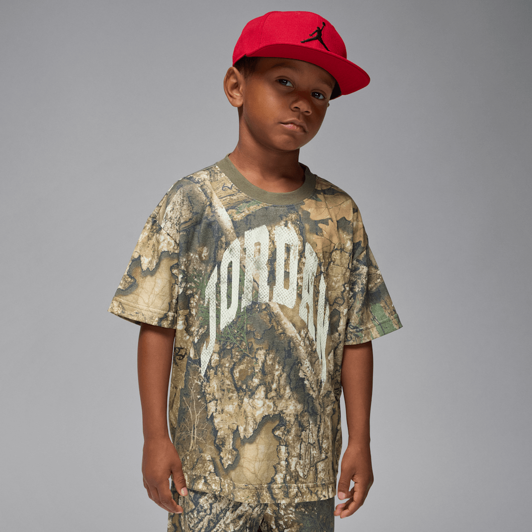 Jordan MVP Little Kids' Distressed Wordmark T-Shirt - Medium Olive